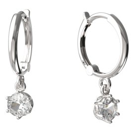 BeKid dětské náušnice 1294 Bílé zlato - 585 Diamant