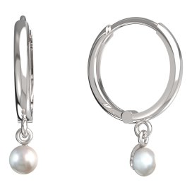 BeKid dětské náušnice 1290 s perlou Bílé zlato - 585