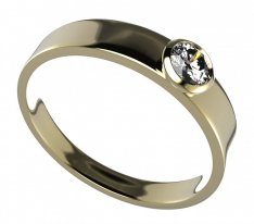 BG zlatý diamantový snubní prsten F/555m