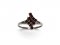 BG prsten vsazený granát  200 - Kov: Stříbro 925 - rhodium, Kámen: Granát