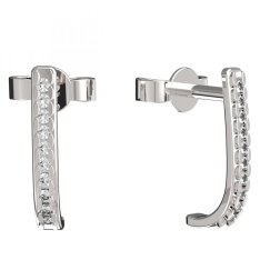 BG zlaté náušnice 89 Bílé zlato - 585 Diamant
