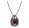 BG pendant square stone 499-90 - Metal: Silver 925 - rhodium, Stone: Garnet