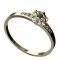 BG vltavínový prsten 879J - Kov: Bílé zlato 585, Kámen: Vltavín a  kubický zirkon