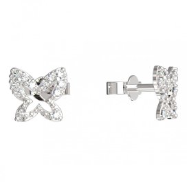 BeKid dětské náušnice motýlek 846 Bílé zlato - 585 Diamant