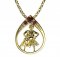 BG garnet pendant - 047 Aquarius - Metal: White gold 585, Stone: Garnet