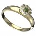 BG vltavínový prsten 552T - Kov: Bílé zlato 585, Kámen: Vltavín a  kubický zirkon