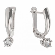 BG zlaté náušnice 873 Bílé zlato - 585 Diamant