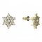 BeKid, Gold kids earrings -090 - Switching on: Screw, Metal: White gold 585, Stone: Dark blue cubic zircon