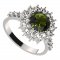 BG ring 096-Z circular - Metal: Silver 925 - rhodium, Stone: Garnet