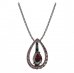 BG pendant drop stone  495-90 - Metal: Silver 925 - rhodium, Stone: Garnet