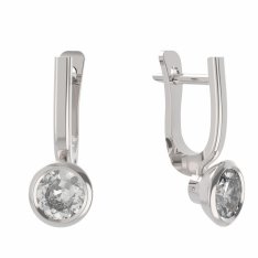 BG zlaté náušnice 557 Bílé zlato - 585 Diamant