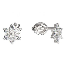 BeKid dětské náušnice hvězdička 853 Bílé zlato - 585 Diamant