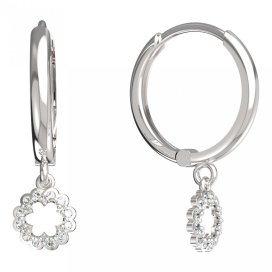 BeKid dětské náušnice 855 Bílé zlato - 585 Diamant