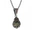 BG přívěs kulatý 991-2 Stříbro 925 - rhodium Vltavín a  kubický zirkon
