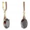 BG earring oval 480-G91 - Metal: Silver 925 - rhodium, Stone: Moldavit and garnet