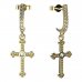 BeKid, Gold kids earrings -1110 - Switching on: Chain 9 cm, Metal: White gold 585, Stone: White cubic zircon