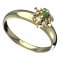 BG vltavínový prsten 878T - Kov: Bílé zlato 585, Kámen: Vltavín a  kubický zirkon