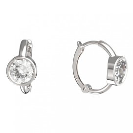 BeKid Kroužek dětské zlaté náušnice 1341 - kruhy Bílé zlato - 585 Bílý kubický zirkon