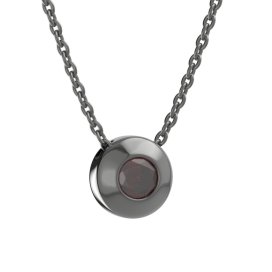 BG náhrdelník přírodní broušený granát   737 Stříbro 925 - ruthenium (30-90dní) Granát