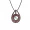 BG přívěs s přírodní perlou 540-90 - Kov: Stříbro 925 - rhodium, Kámen: Granát a perla