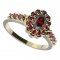 BG prsten 433-Z oválného tvaru - Kov: Stříbro 925 - rhodium, Kámen: Granát