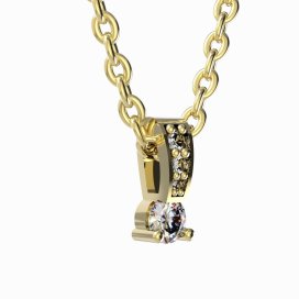 BG zlatý přívěšek  747 Žluté zlato - 585 Tmavě modrý kubický zirkon