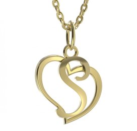 BG zlatý přívěsek písmenko S - 1427 Žluté zlato - 585