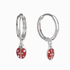 BeKid dětské náušnice beruška 1206 Bílé zlato - 585