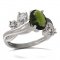 BG prsten s oválným kamenem 478-P - Kov: Stříbro 925 - rhodium, Kámen: Granát