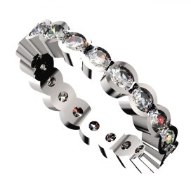 BG zlatý prstýnek 364 Bílé zlato - 585 Diamant