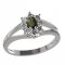 BG prsten s oválným kamenem 627-V - Kov: Stříbro 925 - rhodium, Kámen: Granát