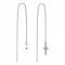 BeKid, Gold kids earrings -1105 - Switching on: Pendant hanger, Metal: White gold 585, Stone: White cubic zircon