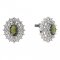 BG earring oval -  001 - Metal: Silver 925 - rhodium, Stone: Garnet
