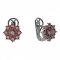 BG  earring 030-R7 circular - Metal: Silver 925 - rhodium, Stone: Garnet