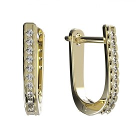 BG zlaté náušnice 71 Žluté zlato - 585 Diamant