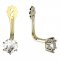 BeKid Gold earrings components 4 - Metal: Yellow gold 585, Stone: Dark blue cubic zircon