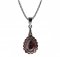 BG pendant drop stone  519-G - Metal: Silver 925 - rhodium, Stone: Garnet