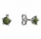 BG moldavit earrings -874 - Switching on: Puzeta, Metal: Yellow gold 585, Stone: Moldavite