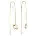 BeKid, Gold kids earrings -849 - Switching on: Chain 9 cm, Metal: Yellow gold 585, Stone: Red cubic zircon