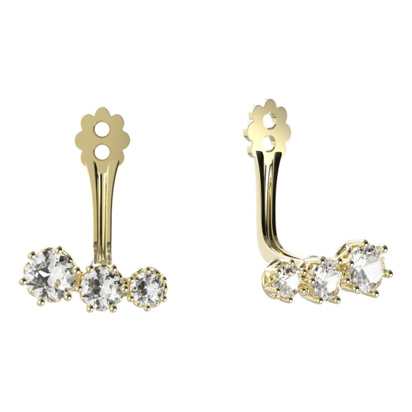 BeKid komponent tři kameny - UZ Žluté zlato - 585 Diamant