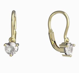 BeKid dětské náušnice 780 Žluté zlato - 585 Diamant