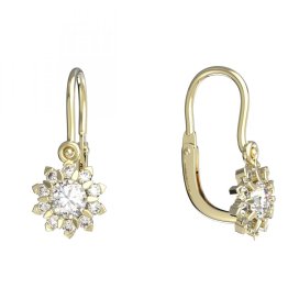 BeKid dětské náušnice 987 Žluté zlato - 585 Diamant