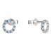 BeKid, Gold kids earrings -836 - Switching on: Puzeta, Metal: White gold 585, Stone: Dark blue cubic zircon