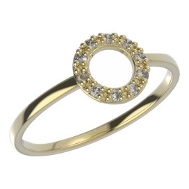 BeKid dětský prstýnek 836 Žluté zlato - 585 Diamant