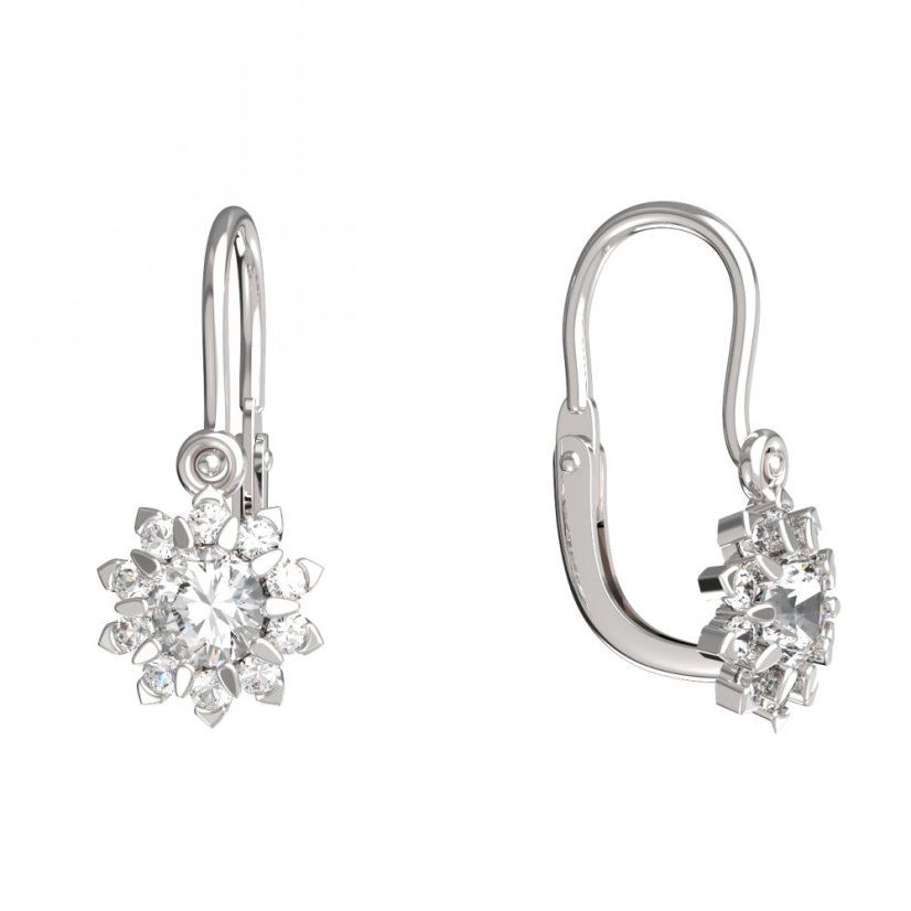 BeKid dětské náušnice 987 Bílé zlato - 585 Diamant