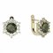 BG earring circular 230-07 - Metal: Silver 925 - rhodium, Stone: Garnet