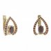 BG earring oval 477-90 - Metal: Silver 925 - rhodium, Stone: Garnet