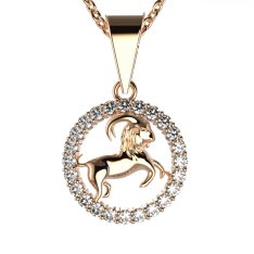 BG zlatý diamantový přívěšek Kozoroh 052 Růžové zlato 585 (30-90dní) Diamant lab-grown