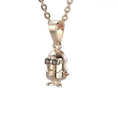 BG zlatý přívěšek Hlava Mimoň 1392 Růžové zlato 585 (30-90dní) Granát