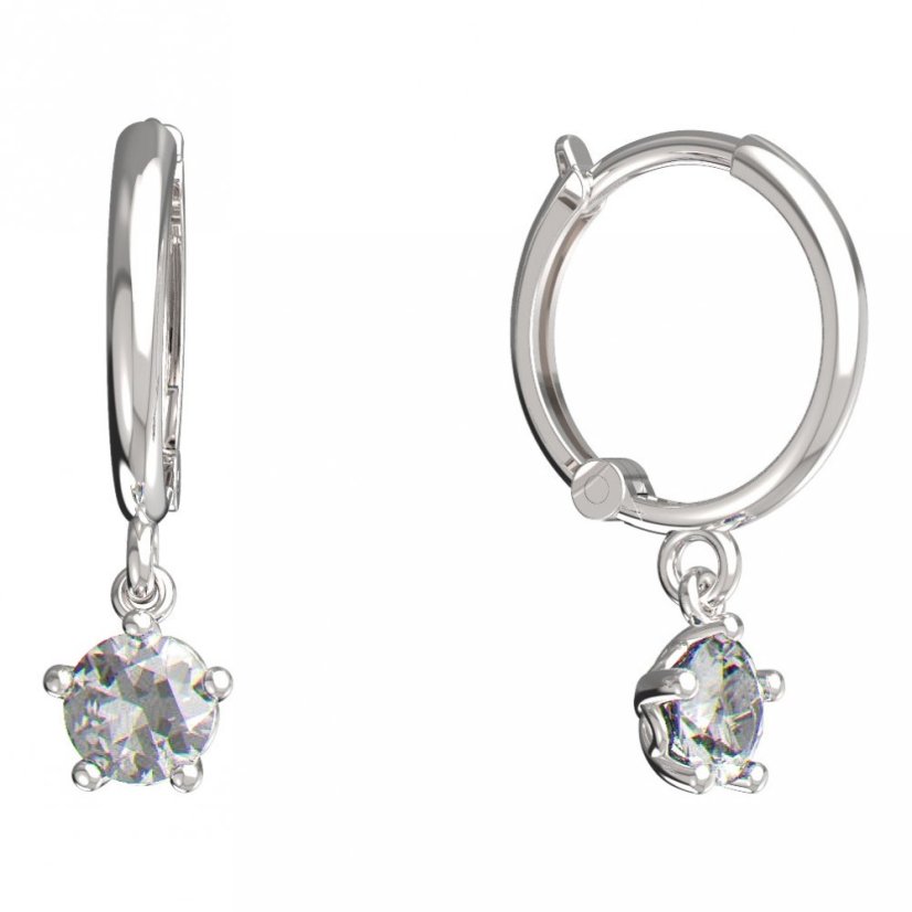 BeKid dětské náušnice 874 Bílé zlato - 585 Diamant